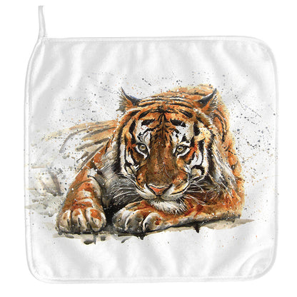 Watercolor Tiger Print Hand Towel