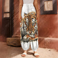 Watercolor Tiger Print Harem Pants