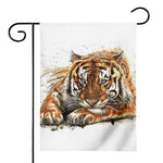 Watercolor Tiger Print House Flag