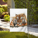 Watercolor Tiger Print House Flag