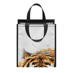Watercolor Tiger Print Insulated Lunch Tote