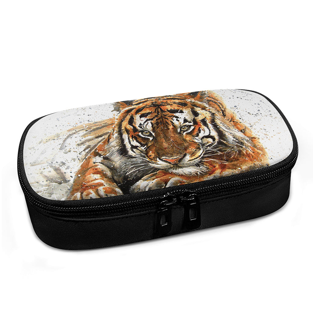 Watercolor Tiger Print Insulin Cooler Travel Case