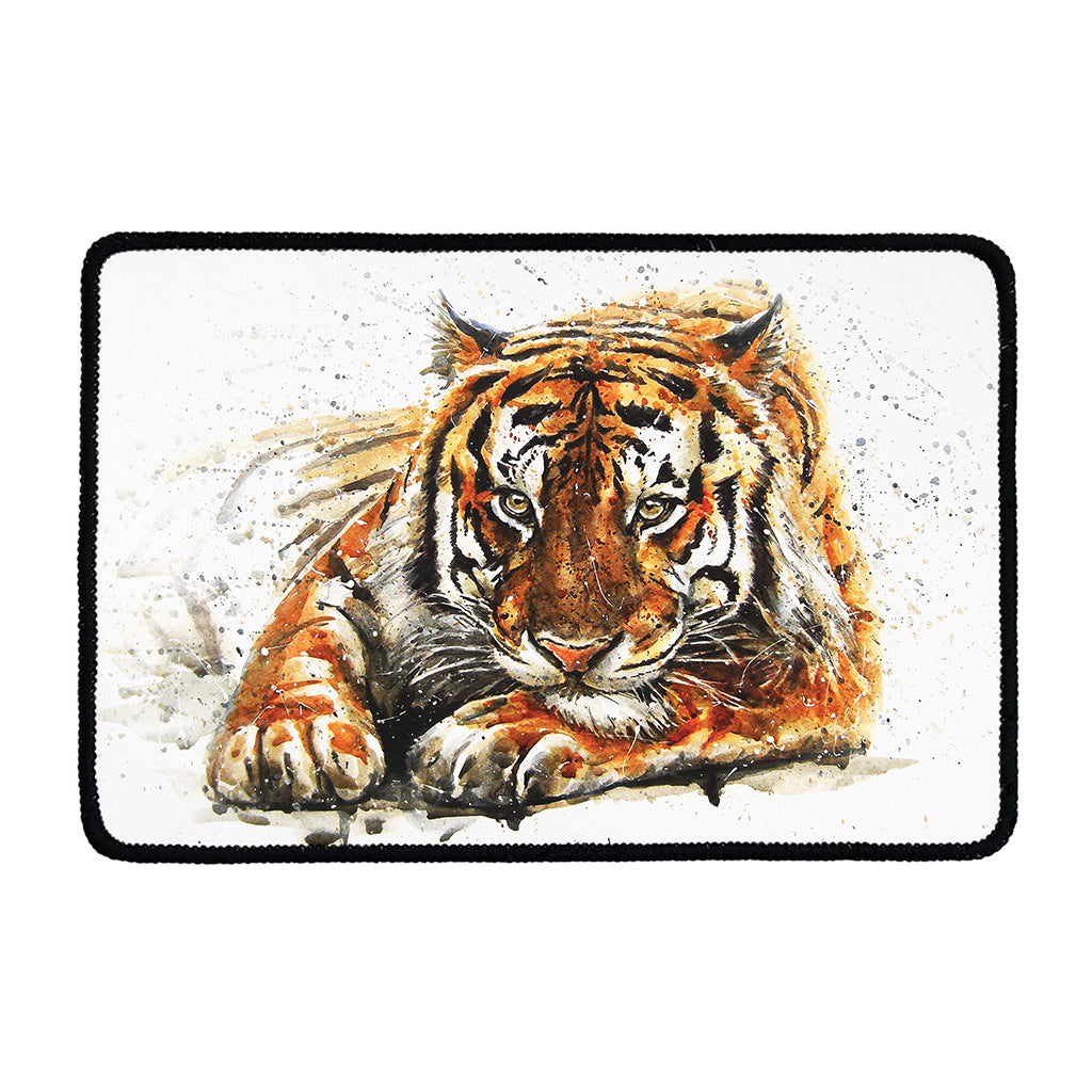Watercolor Tiger Print Kitchen Mat