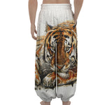 Watercolor Tiger Print Lantern Pants