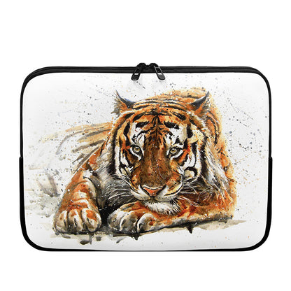 Watercolor Tiger Print Laptop Sleeve