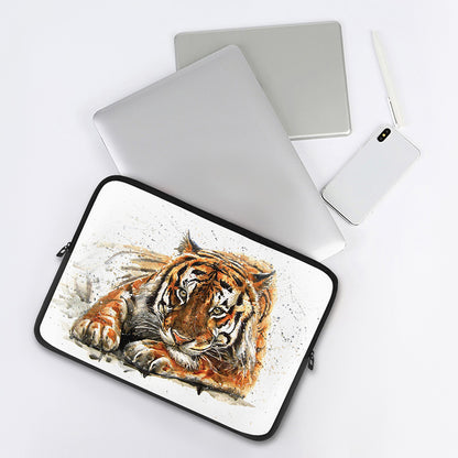 Watercolor Tiger Print Laptop Sleeve