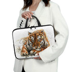 Watercolor Tiger Print Laptop Sleeve With Handle