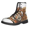 Watercolor Tiger Print Lace-Up Boots
