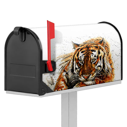 Watercolor Tiger Print Mailbox Cover