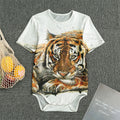 Watercolor Tiger Print Men's Bodysuit