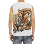 Watercolor Tiger Print Men's Fitness Tank Top