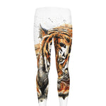 Watercolor Tiger Print Men's leggings