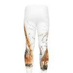 Watercolor Tiger Print Men's leggings
