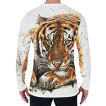 Watercolor Tiger Print Men's Long Sleeve T-Shirt