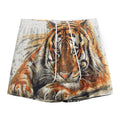 Watercolor Tiger Print Mesh Shorts