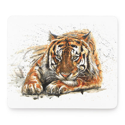 Watercolor Tiger Print Mouse Pad