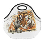 Watercolor Tiger Print Neoprene Lunch Bag