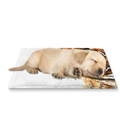 Watercolor Tiger Print Pet Cooling Mat Cover