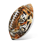 Watercolor Tiger Print Rugby Ball