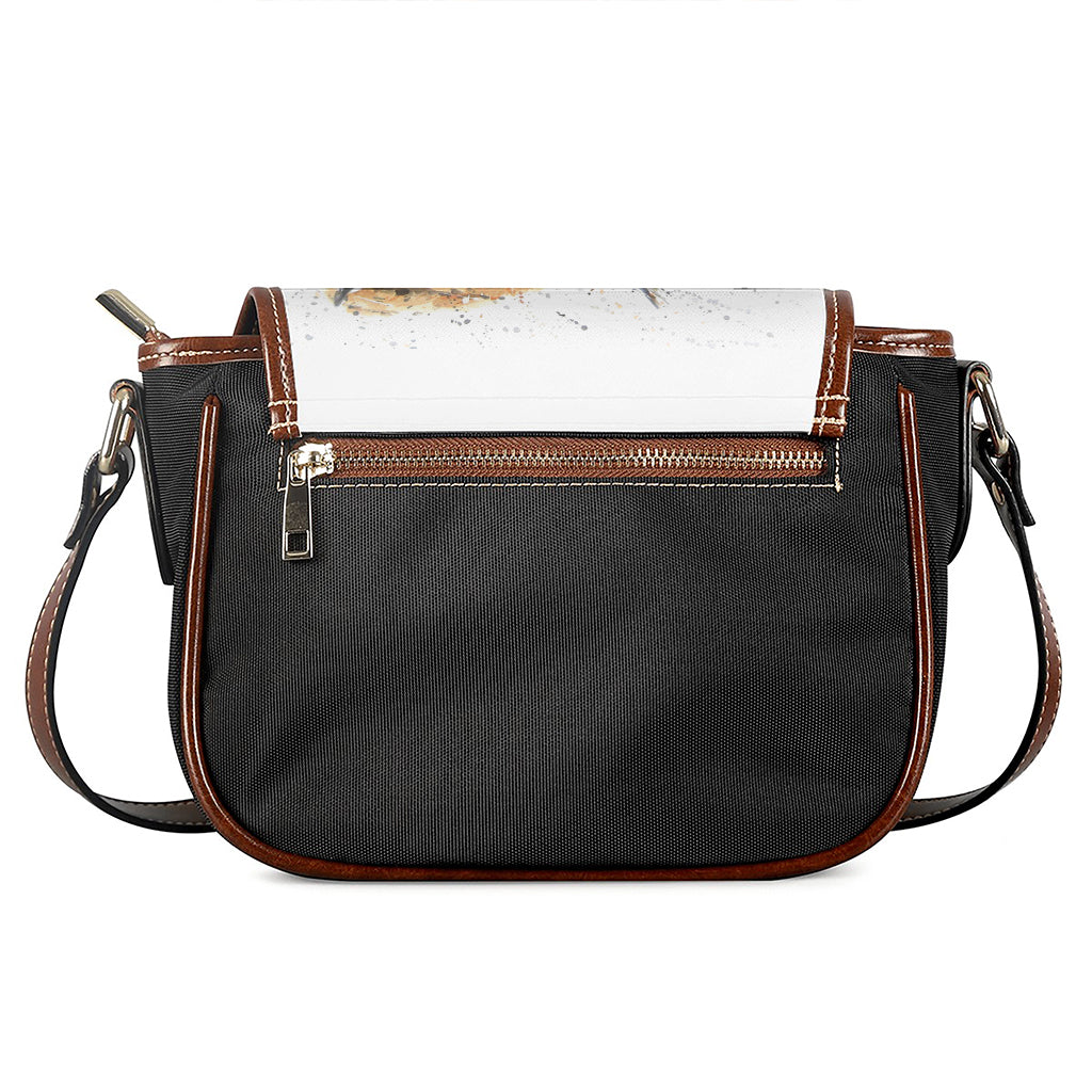 Watercolor Tiger Print Saddle Bag
