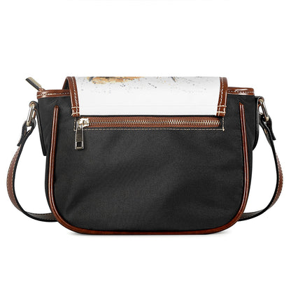 Watercolor Tiger Print Saddle Bag