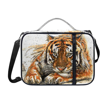 Watercolor Tiger Print Shoulder Strap Bible Bag
