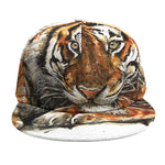 Watercolor Tiger Print Snapback Cap