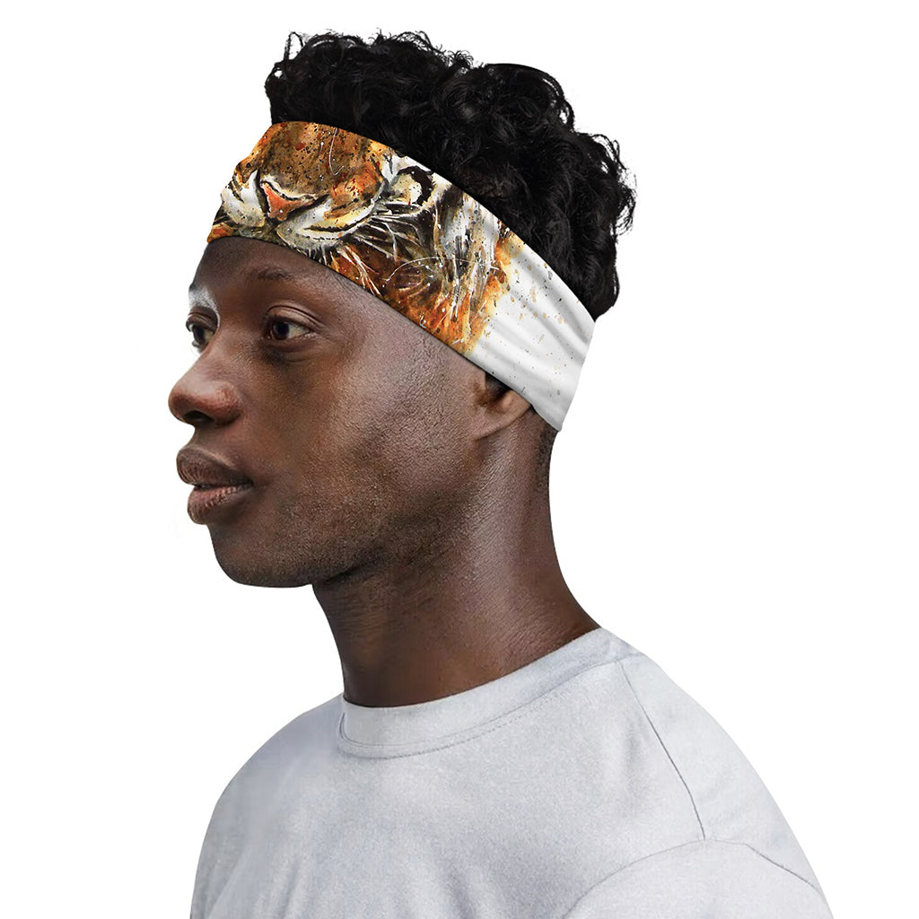 Watercolor Tiger Print Sports Headband