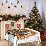 Watercolor Tiger Print Tablecloth