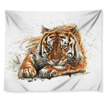 Watercolor Tiger Print Tapestry