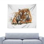 Watercolor Tiger Print Tapestry
