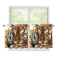 Watercolor Tiger Print Tier Curtains