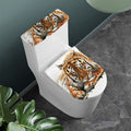 Watercolor Tiger Print Toilet Lid And Tank Cover Set