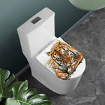Watercolor Tiger Print Toilet Lid Cover