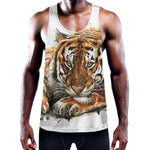 Watercolor Tiger Print Training Tank Top