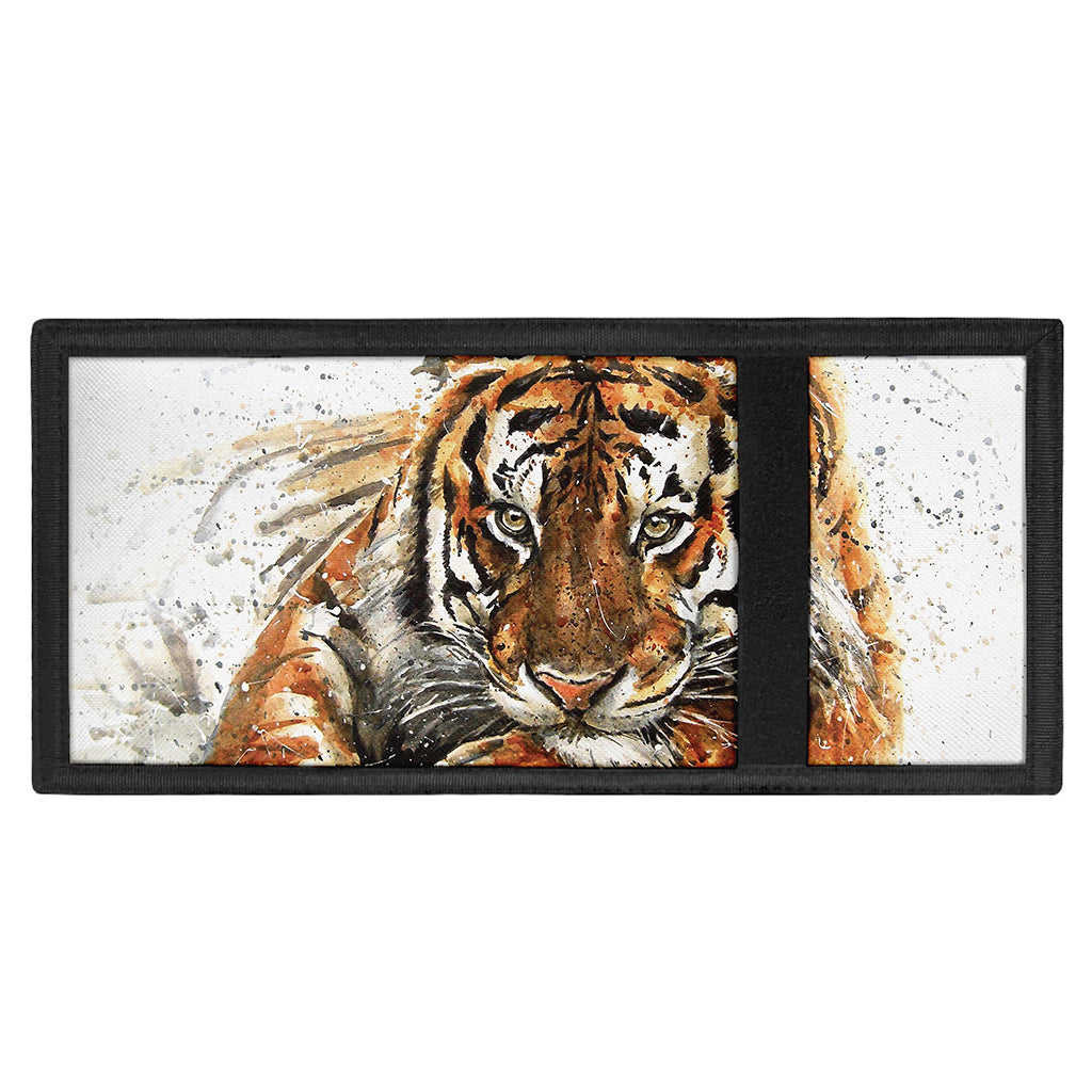Watercolor Tiger Print Trifold Wallet