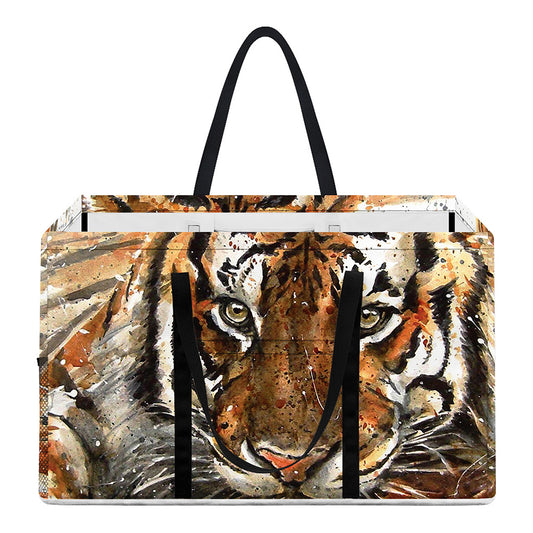 Watercolor Tiger Print Utility Tote Bag