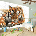 Watercolor Tiger Print Wall Sticker