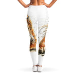 Watercolor Tiger Print Women's Leggings