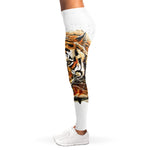 Watercolor Tiger Print Women's Leggings