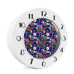Watercolor Tropical Flower Pattern Print Alarm Clock