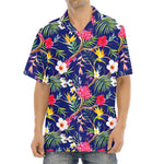 Watercolor Tropical Flower Pattern Print Aloha Shirt