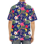Watercolor Tropical Flower Pattern Print Aloha Shirt