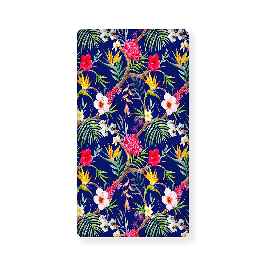 Watercolor Tropical Flower Pattern Print Baby Crib Sheet