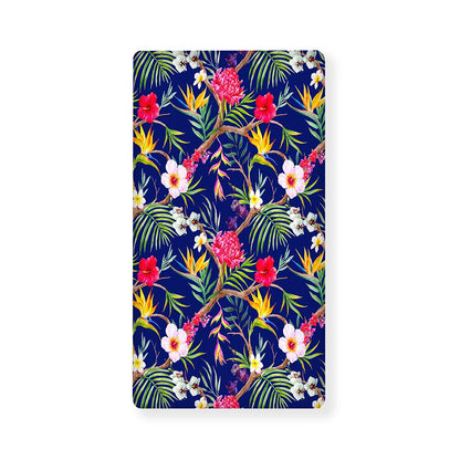 Watercolor Tropical Flower Pattern Print Baby Crib Sheet