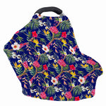 Watercolor Tropical Flower Pattern Print Baby Seat Cover