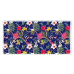 Watercolor Tropical Flower Pattern Print Beach Towel