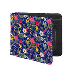 Watercolor Tropical Flower Pattern Print Bifold Wallet