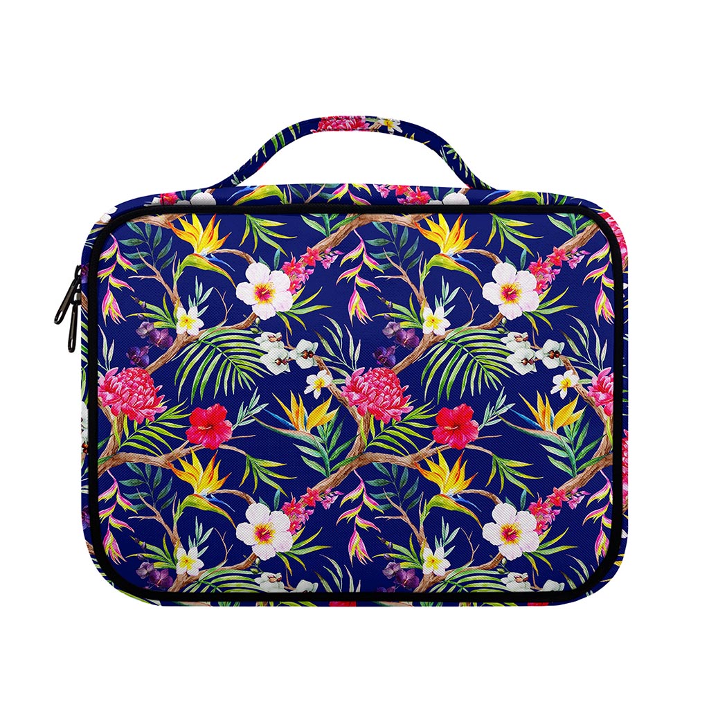 Watercolor Tropical Flower Pattern Print Briefcase Bible Bag