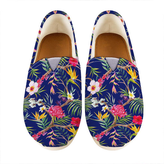 Watercolor Tropical Flower Pattern Print Casual Shoes